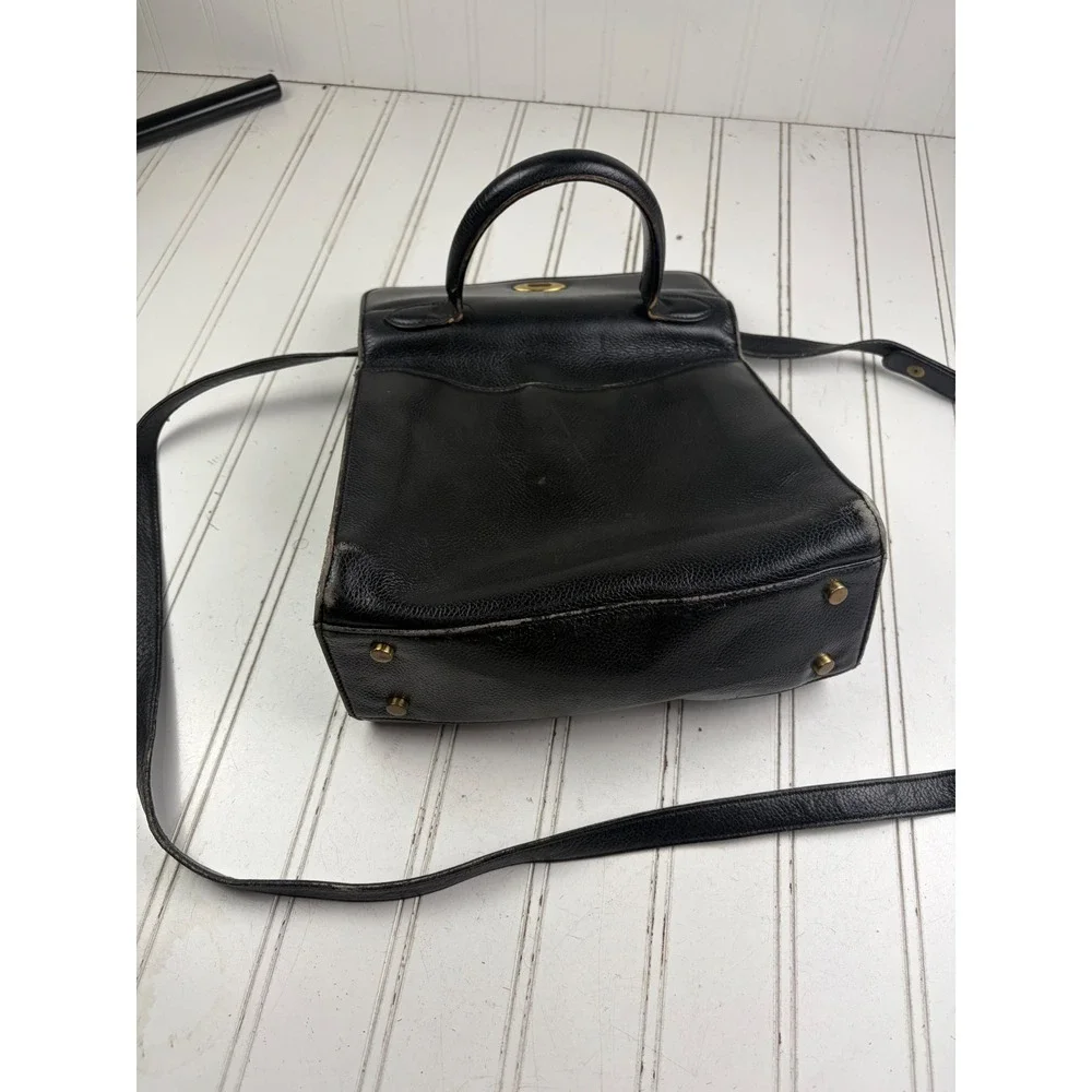 Coach Vintage Y2K Black Pebbled Leather Restored Court Crossbody Bag Purse $520